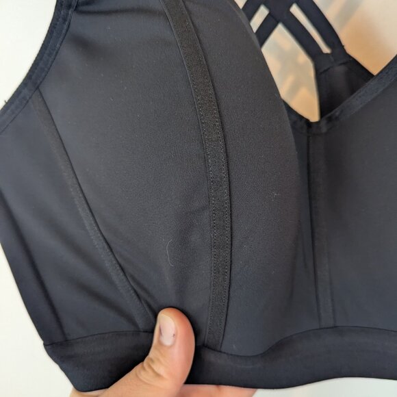 Victoria's Secret Padded Strappy Pushup Sports Bra in Black, Sz 36D - Picture 6 of 7